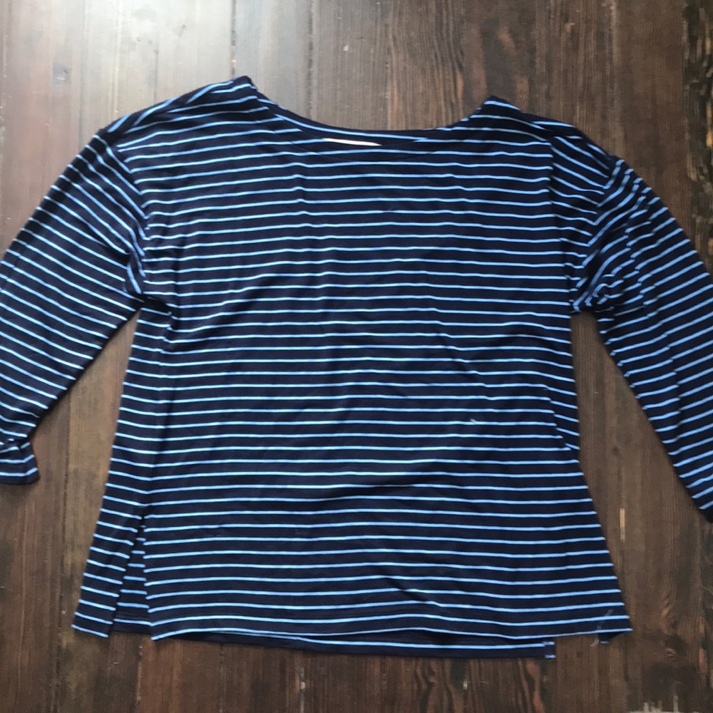 Loft breathable striped long sleeved top